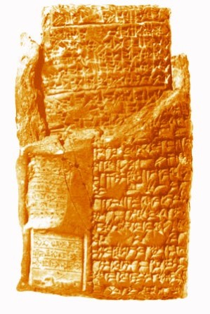 Babylonian legal tablet from Alalakh in its clay envelope